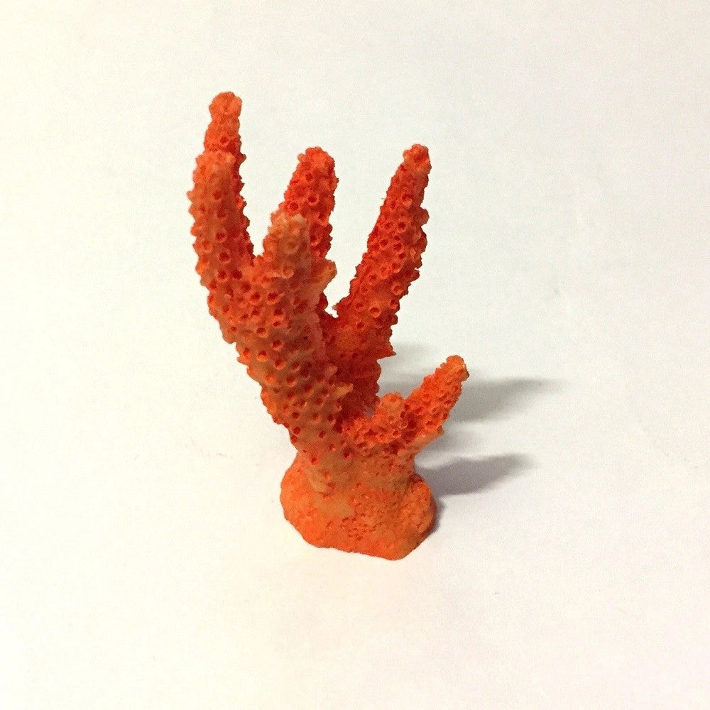 Trade Shop - Corallo Finto In Resina 7cm Orange Artificiale Per Decorazioni Acquario Addobbi -