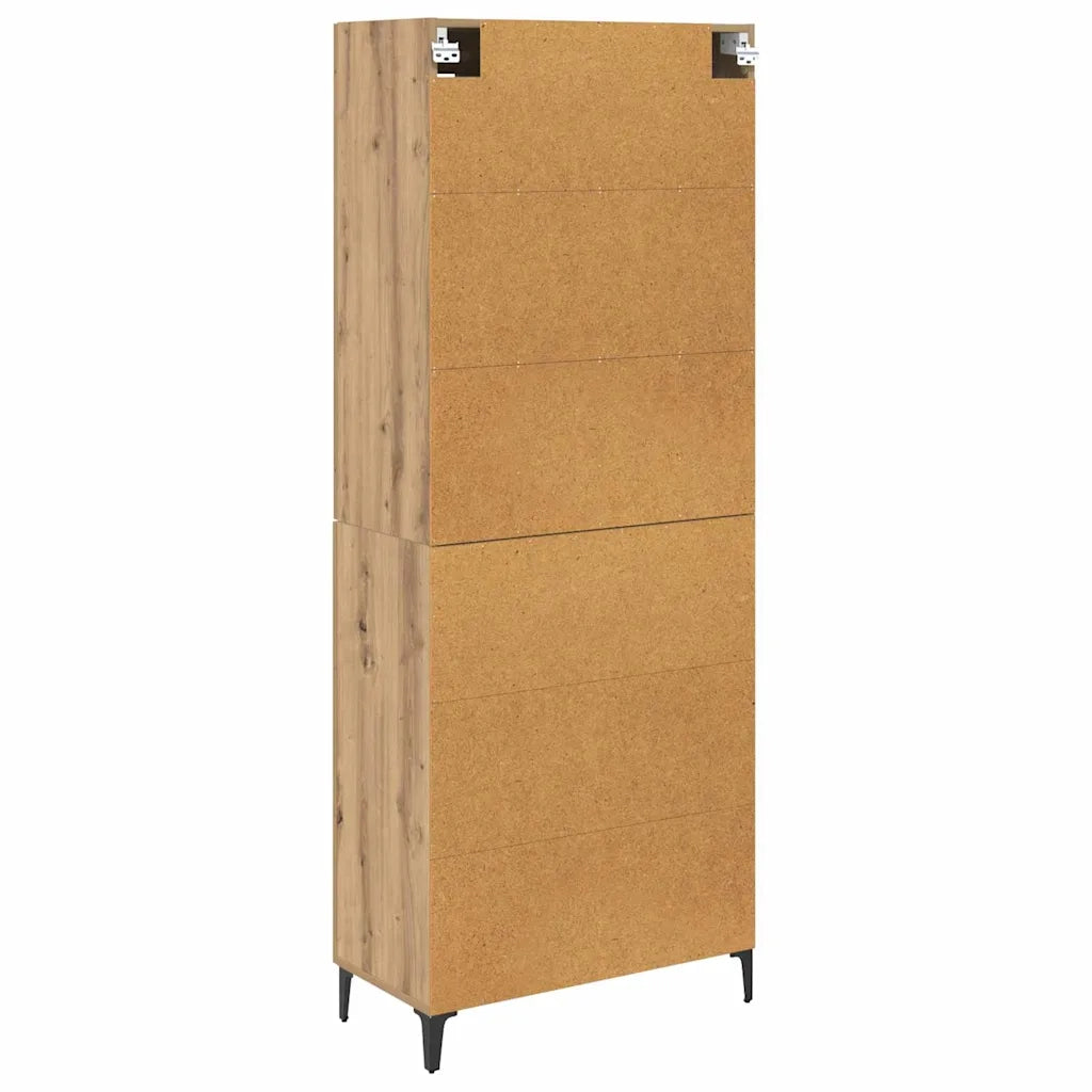 Credenza con Cassetto-Buffet-Armadio da cucina Rovere artigianale 69,5 x 34 x 180 cm 893400