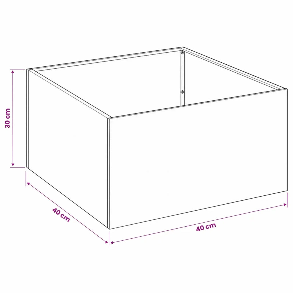 Vaso da giardino 2 pz Verde Oliva 40 x 40 x 30 cm 8005043