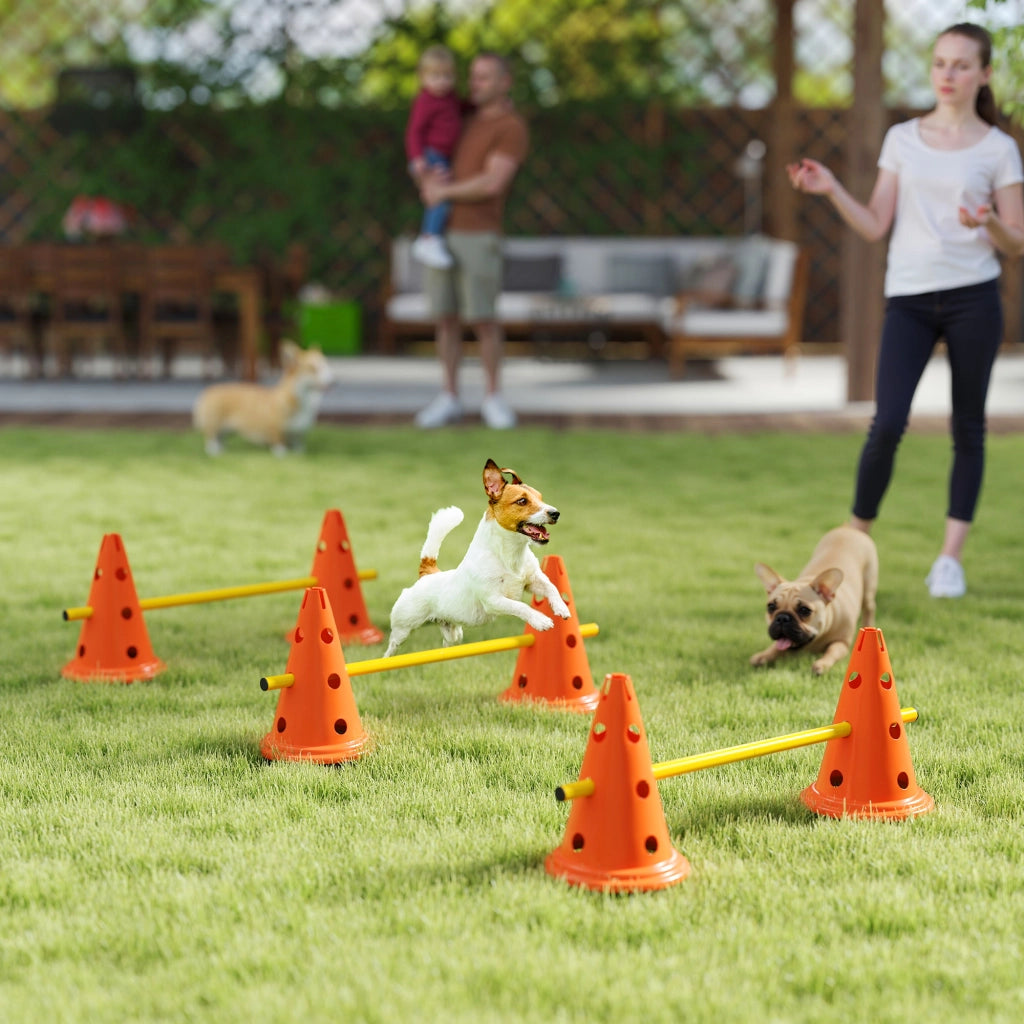 Set Agility per Cani con 6 Coni e 3 Ostacoli ¨C zephmum ¨C Nero