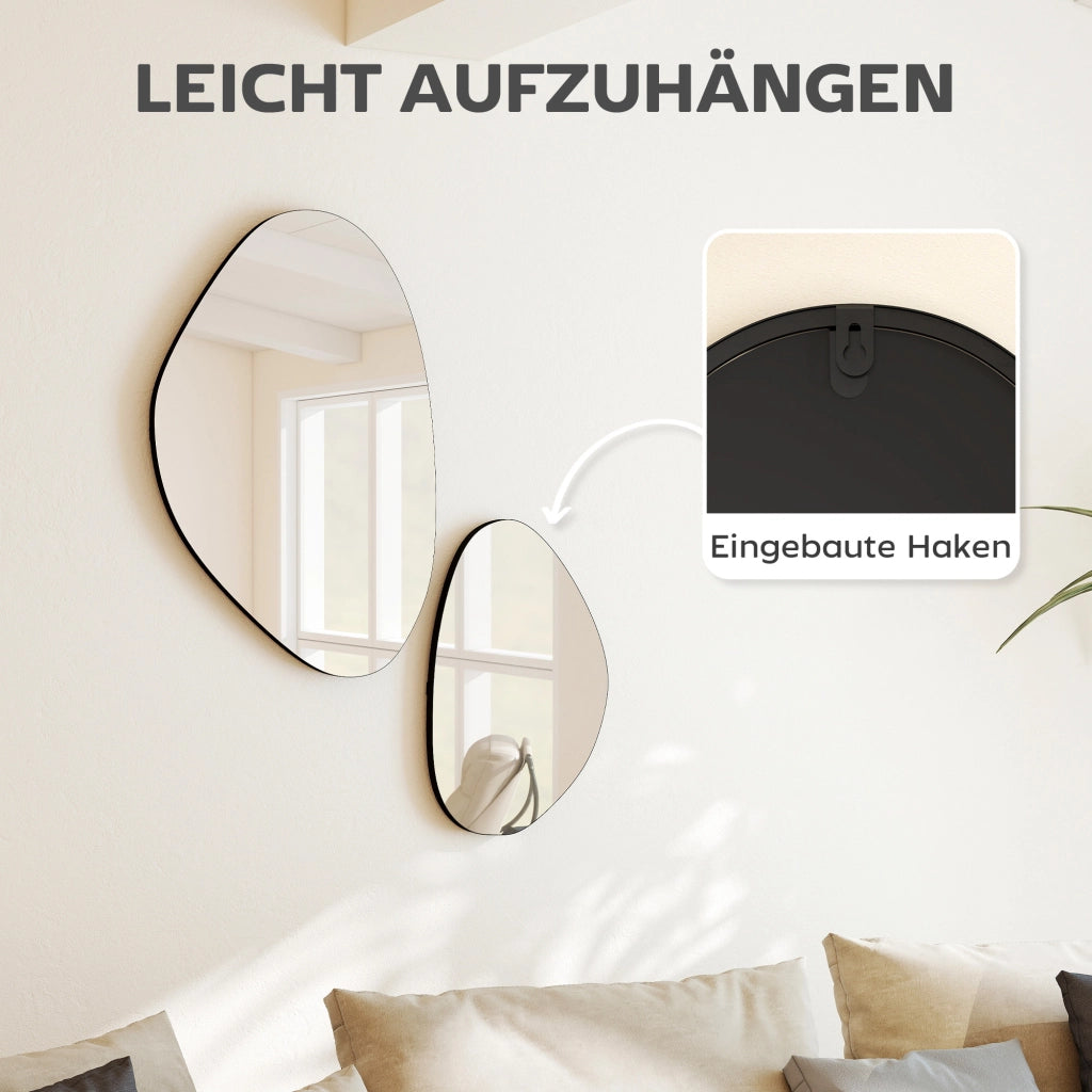 Specchio da bagno ¨C Minimal ¨C 70x46 cm, 31x49,5 cm, nero, metallo