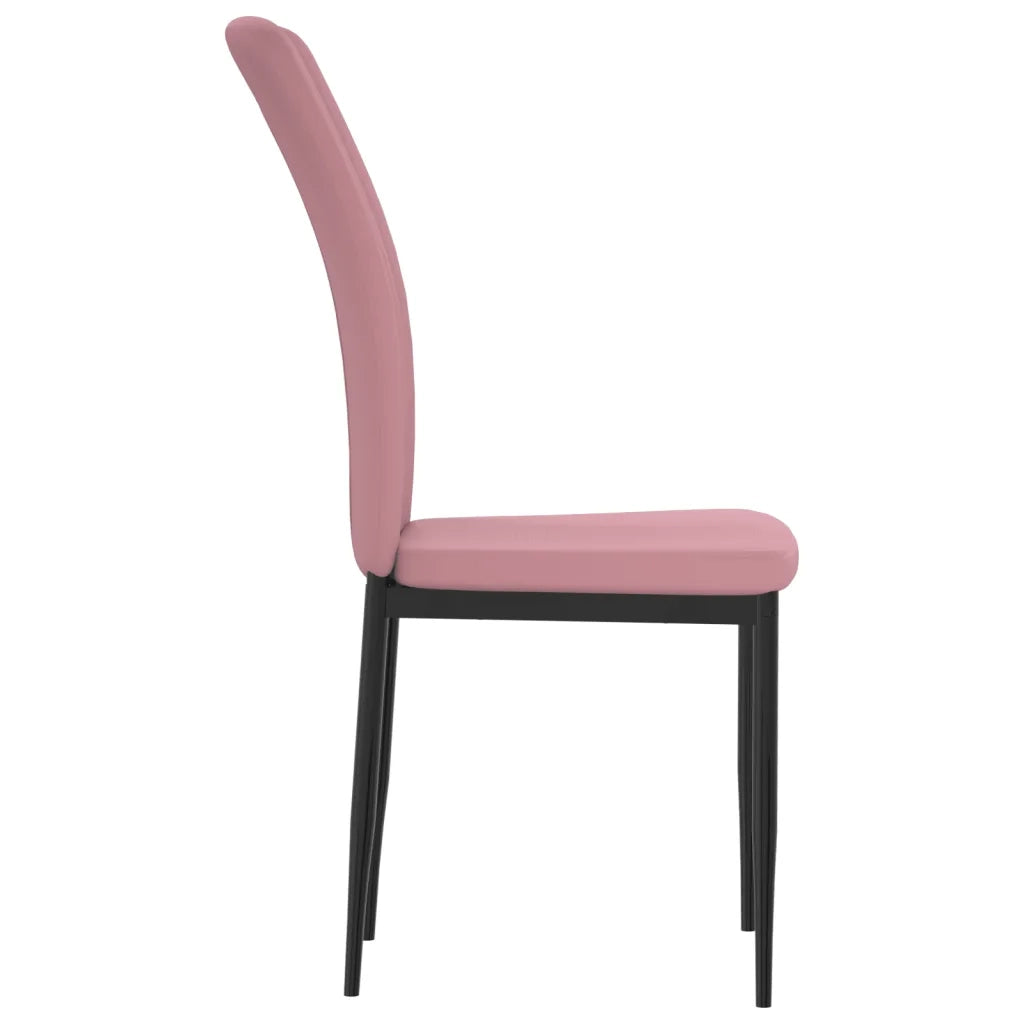 Sedie da Pranzo 2 pz Rosa in Velluto 326097