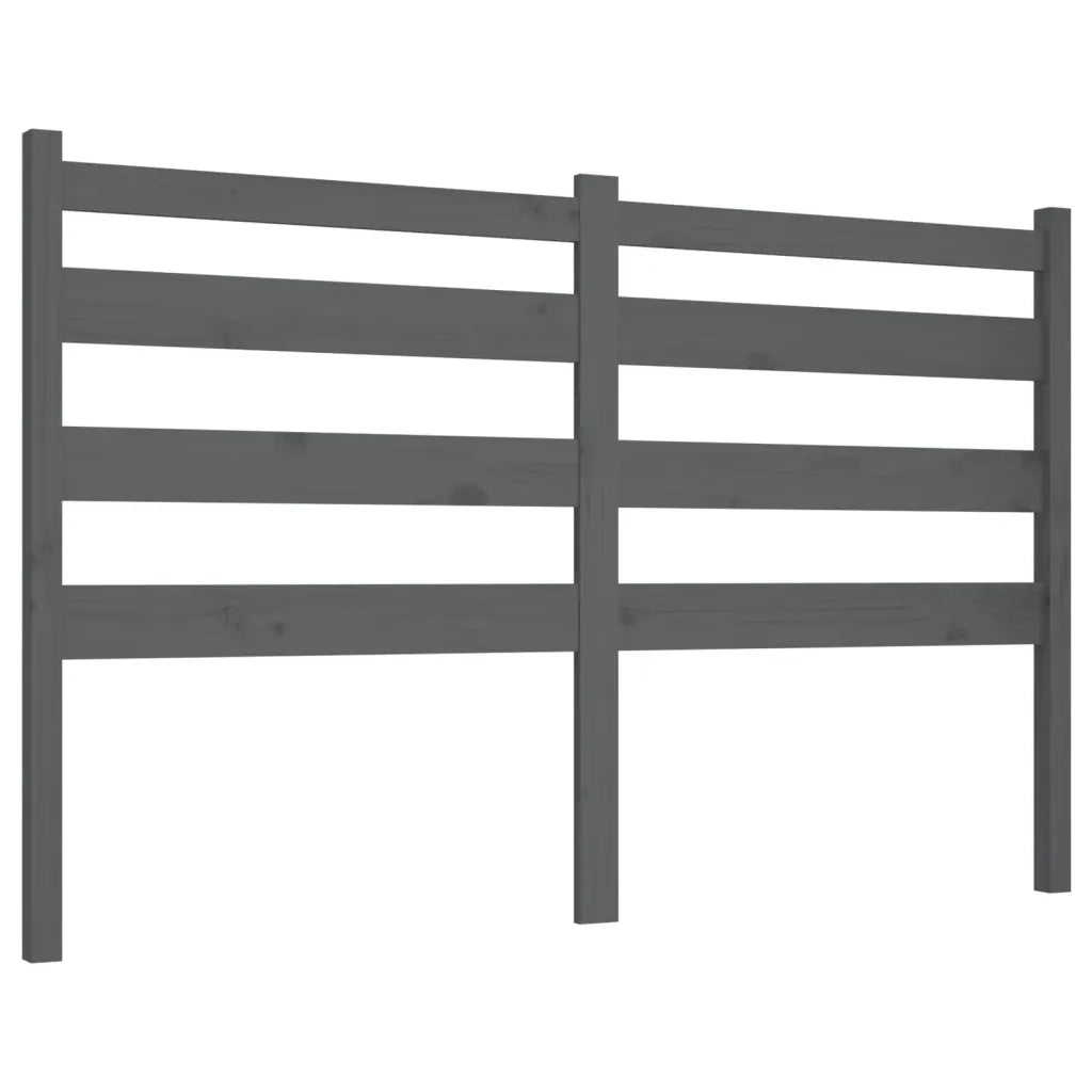 Testiera per Letto-Testata-Testiera Decorativa Grigia 206x4x100cm in Legno Massello di Pino 486187