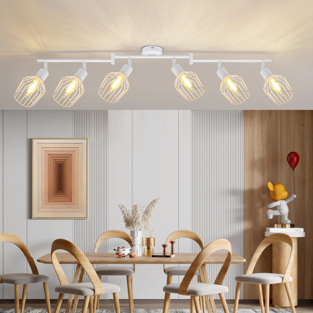 ZMH Faretto da soffitto LED bianchi 6 lampadine E14 retro orientabili 350°