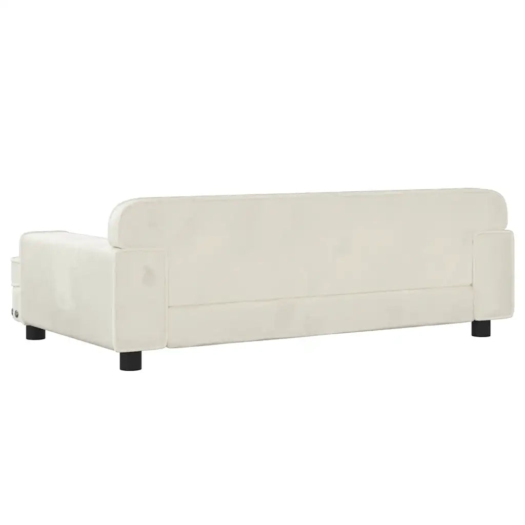 Divano per Bambini-Sofa-Divanetto Crema 90x53x30 cm in Velluto