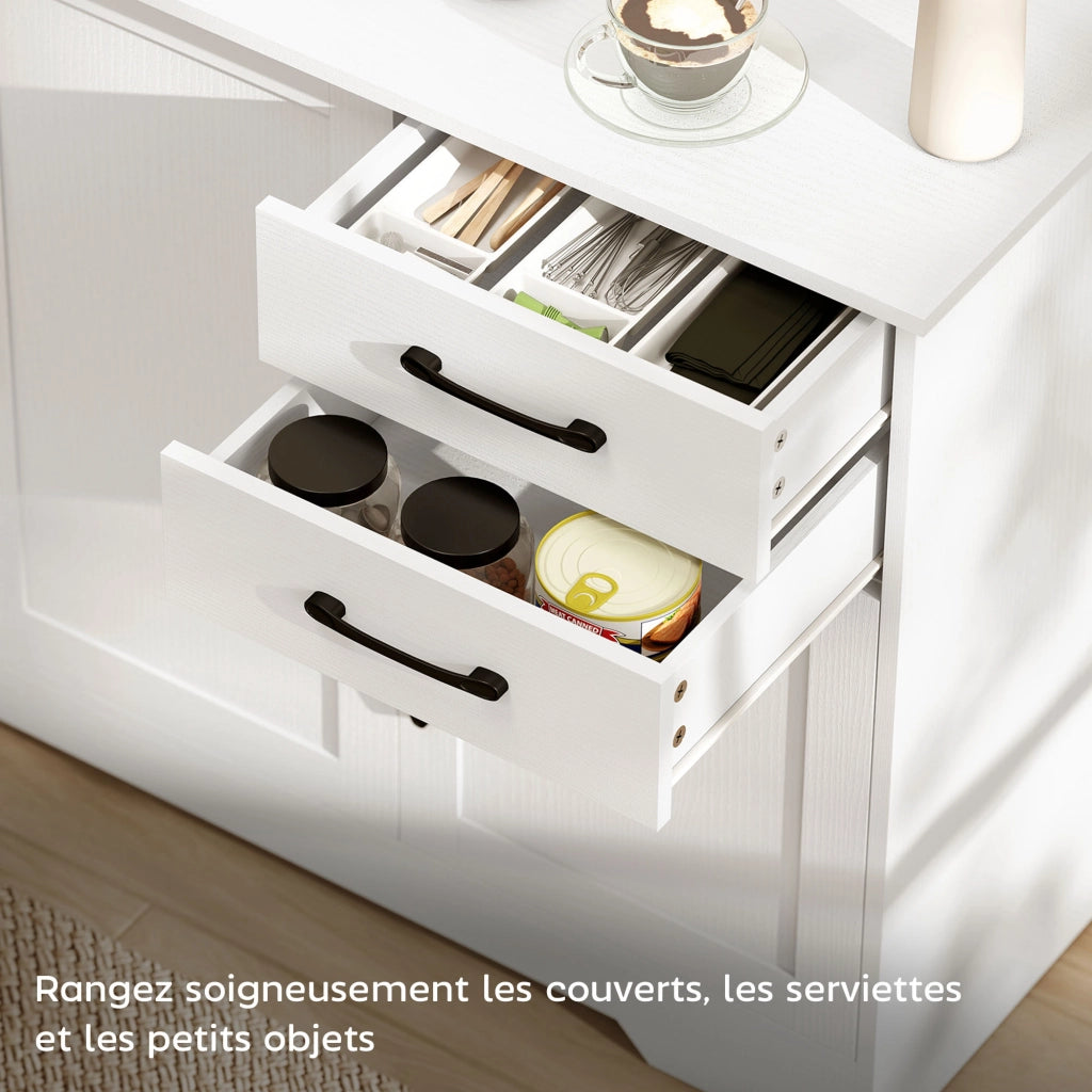 Cassettiera con ante ¨C Minimal ¨C Bianco 120x38x79
