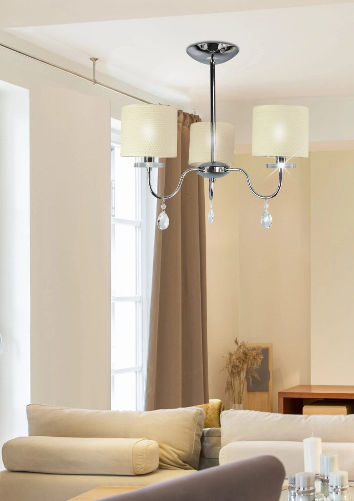Lampada a soffitto Candellux Estera cromata 3xE14 58cm