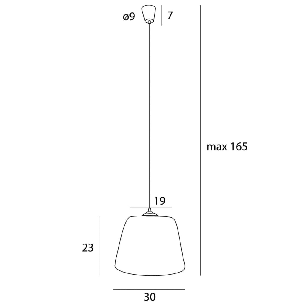 Lampada a sospensione Maxlight POT bianca paglia Ø30 E27