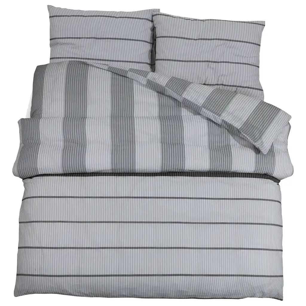 Set Copripiumino Grigio 200x200 cm in Cotone CFW2035579