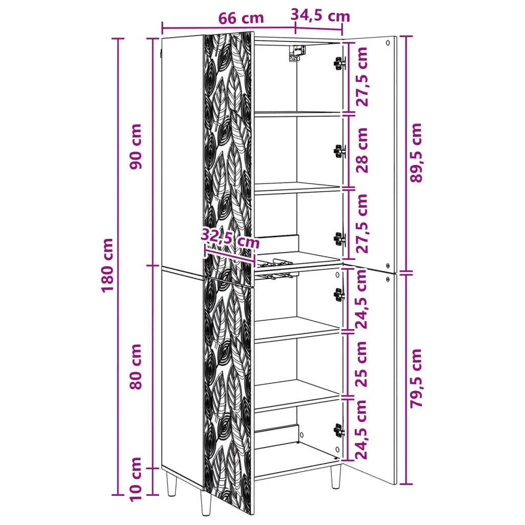 Set di armadi 2 pcs Nero Legno ingegnerizzato 3416701