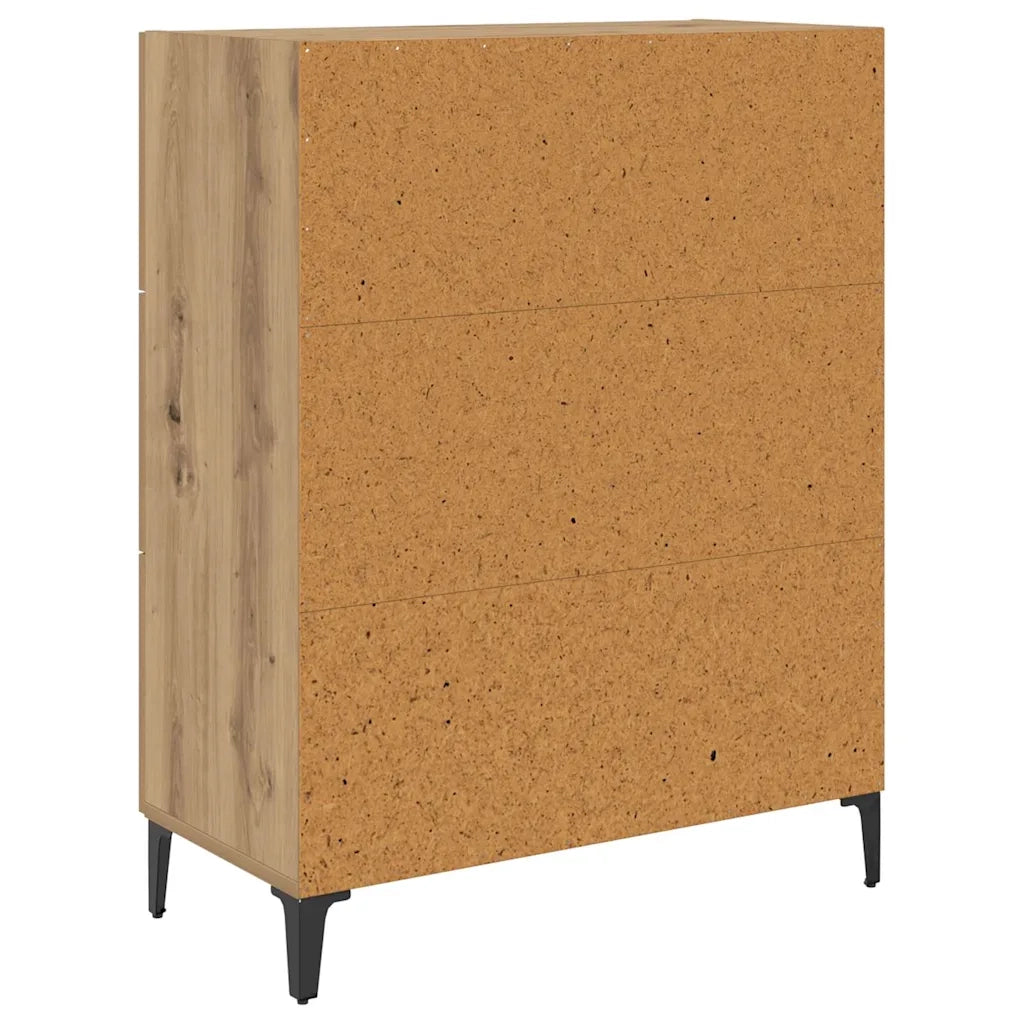 Credenza con Cassetto-Buffet-Armadio da cucina Rovere artigianale 69,5 x 34 x 90 cm 157283