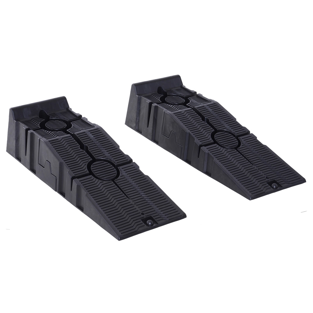 Rampe per Auto Portatili Set 2 Pezzi ¨C Xylo ¨C Plastica Nero Carico 3 Tonnellate 91x30x21cm