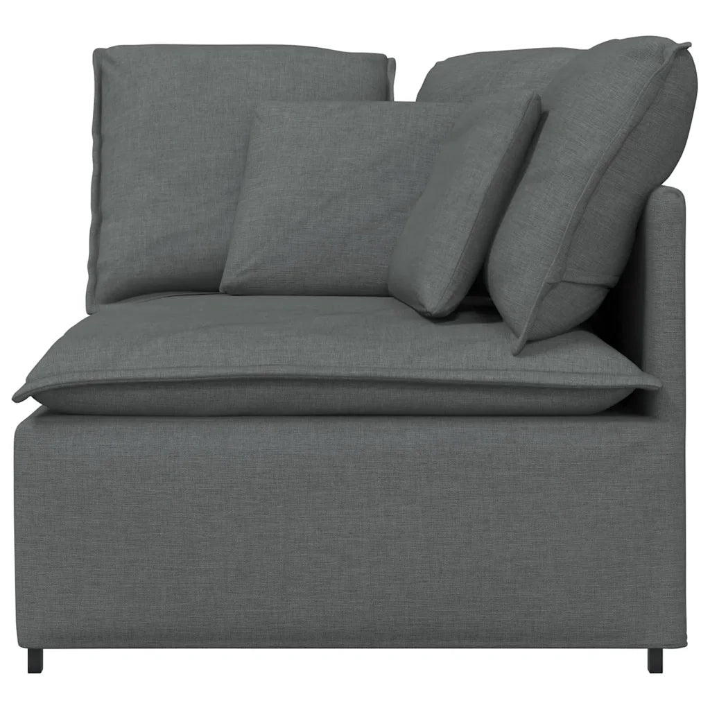 Divano da Giardino-Modulo Angolare Divano Modulare con Cuscini Grigio Scuro 100 cm 417370