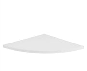 Set di Angoli Galleggianti da Parete di 3 pezzi - Montaggio a Parete - Spazio di Risparmio - Bianco - Materiale PVC - Angoli di Parete