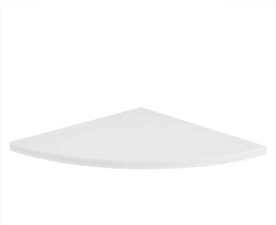 Set di Angoli Galleggianti da Parete di 3 pezzi - Montaggio a Parete - Spazio di Risparmio - Bianco - Materiale PVC - Angoli di Parete