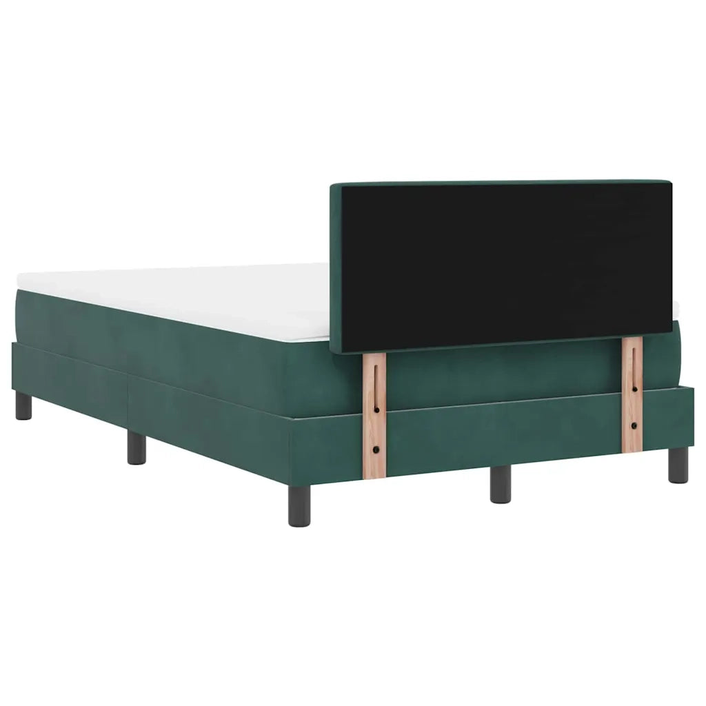 Letto a Sorgente LED con led Verde Scuro 120 x 200 cm Velluto 3342581