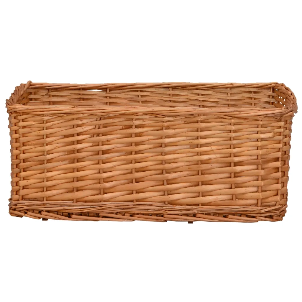 Set Cestini Impilabili 4 pz Marroni in Salice 286980