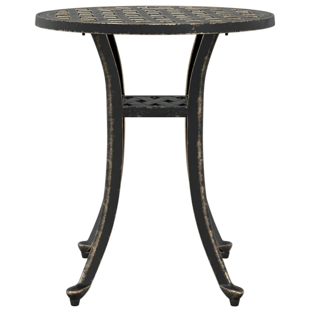 Tavolo da Giardino | Tavolino da esterno Bronzo ?48x53 cm in Alluminio Pressofuso