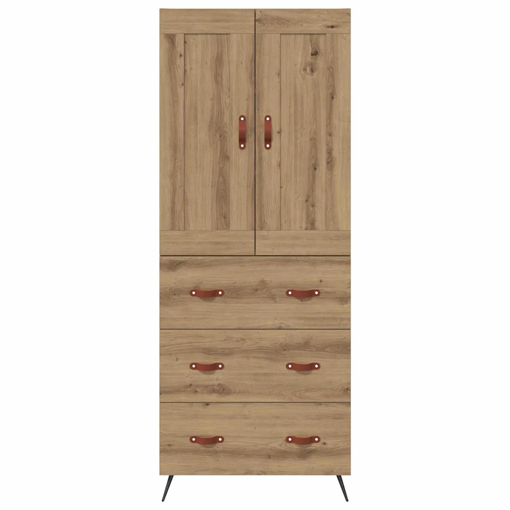 Credenza con Cassetto-Buffet-Armadio da cucina Rovere artigianale 69,5 x 34 x 180 cm 531518