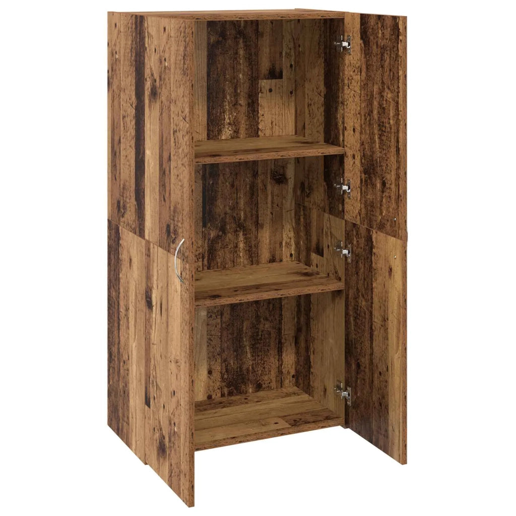 Mobile per Ufficio con lo scaffale Rovere Nero 60 x 32 x 115 cm 879636
