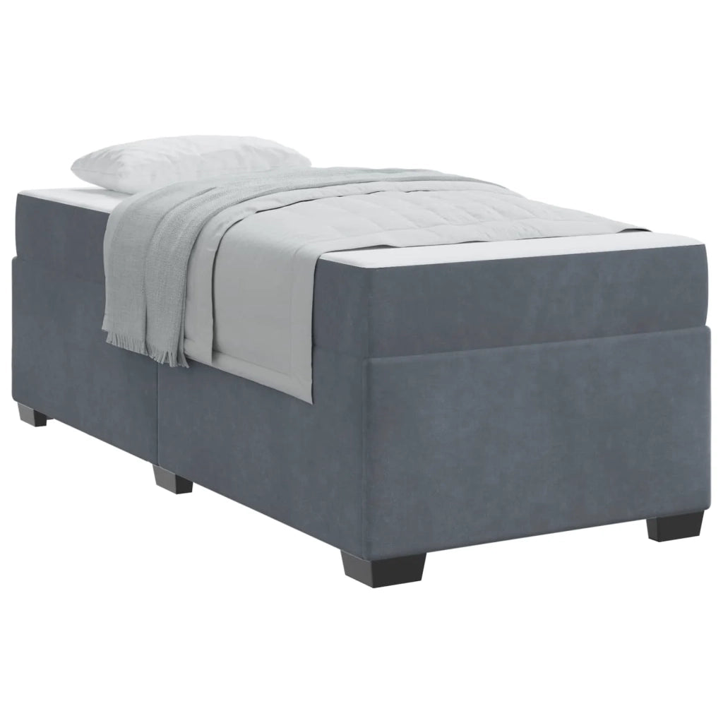 Struttura del letto-Giroletto Grigio scuro 90 x 190 cm Tessuto 574657