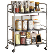 Carrello Multiuso a 4 Livelli ¨C zephmum ¨C Acciaio Inox, 60x35x77 cm