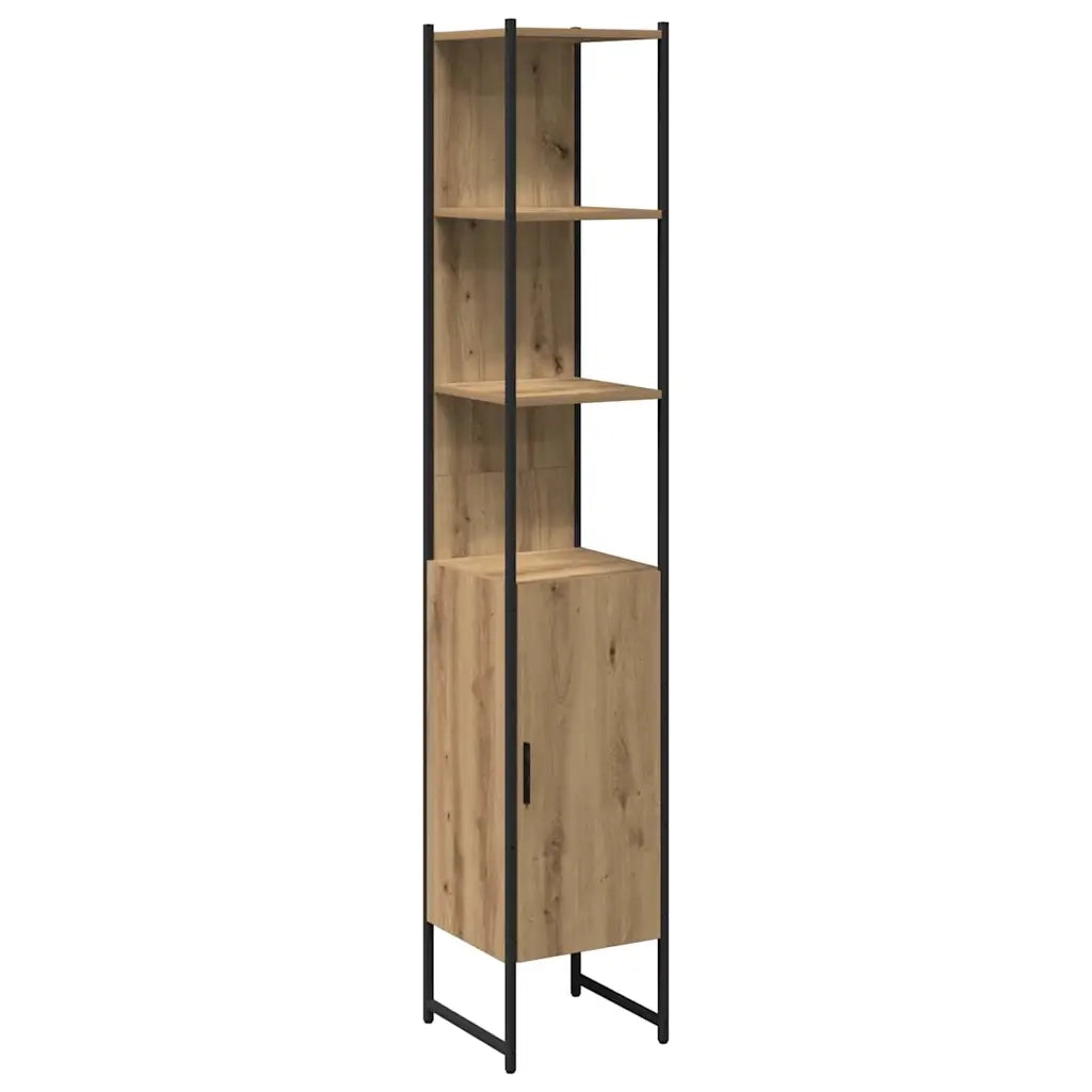 Set di mobili per il bagno con porta 3 pcs Rovere artigianale 3334396