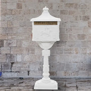 Cassetta della Posta in Alluminio Inossidabile Vintage Bianca 43894