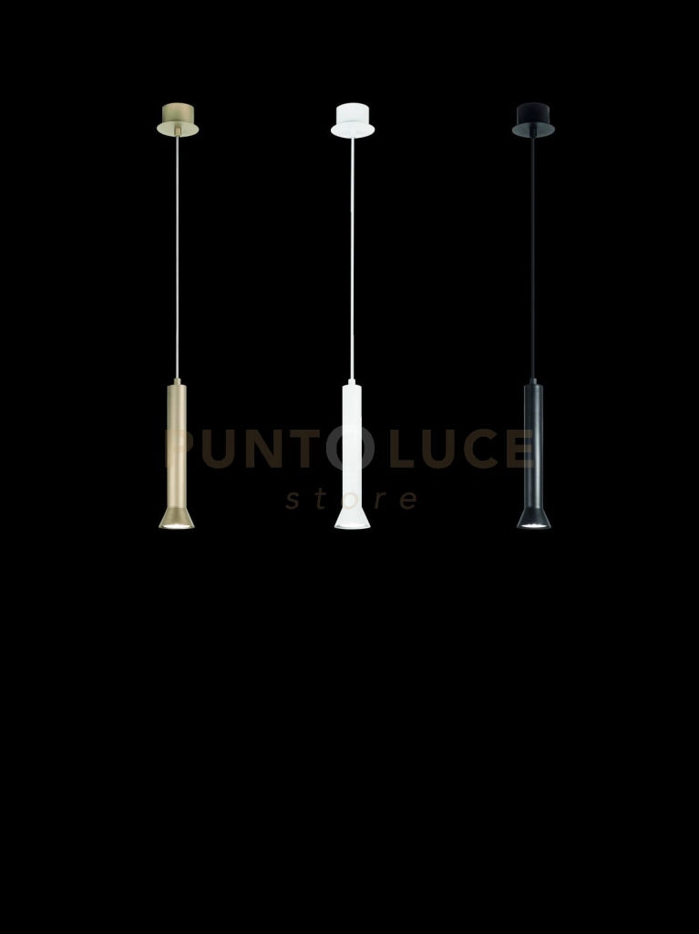 SOSPENSIONE LILA PICCOLA BIANCO H.26CM D.6,6CM 1 LUCE ATTACCO GU10