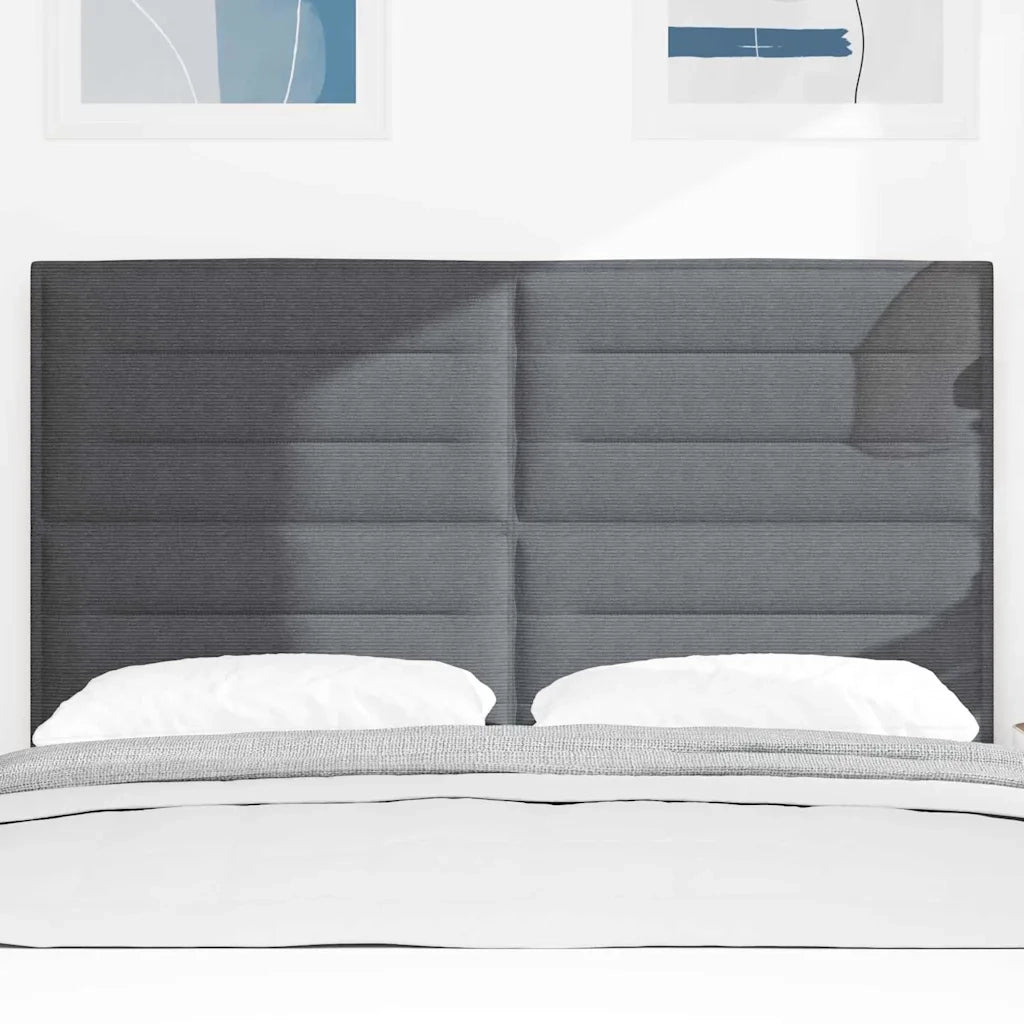 Testiera Grigio scuro 160 cm Tessuto in Cords 3337729