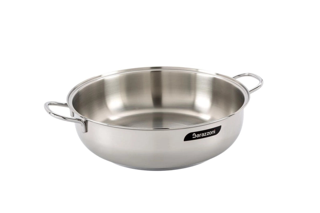 Barazzoni 266104022 Bonita Tegame 22 cm Acciaio inox con Fondo Termoradiante Adatto a Tutte le Fonti di Calore incluso Induzione colore Acciaio inox