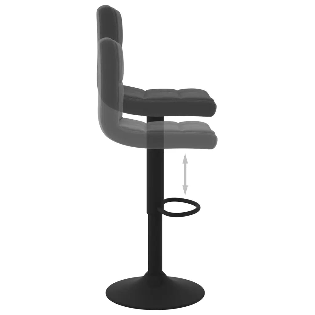 Sgabello da Bar Nero in Velluto 334291