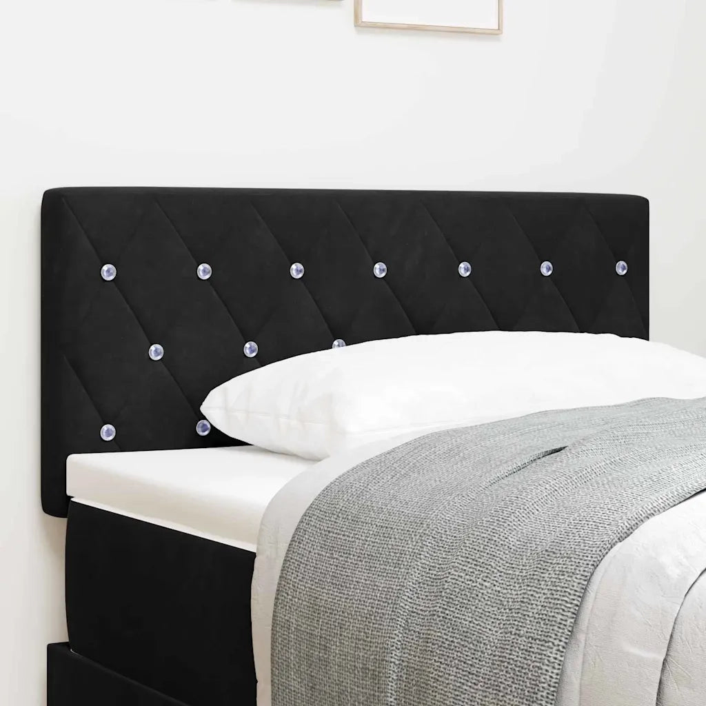 Testiera LED con strisce LED con testiera Nero 100 cm Velluto 3338055