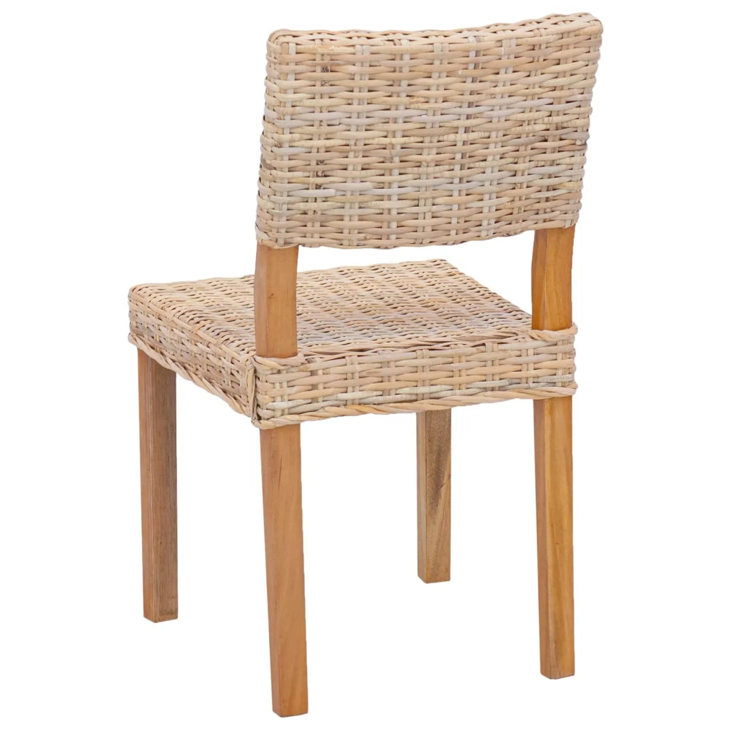 Sedia da pranzo 2 pcs Naturale 46 x 55 x 84 cm Rattan Kubu 42012426