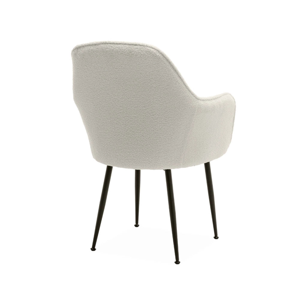 Set di 4 poltrone bouclette con gambe in metallo | sweeek
