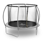 Trampolino da giardino - diametro 305 x 180 cm - 100 kg - rete di sicurezza - nero/grigio 14_0008021