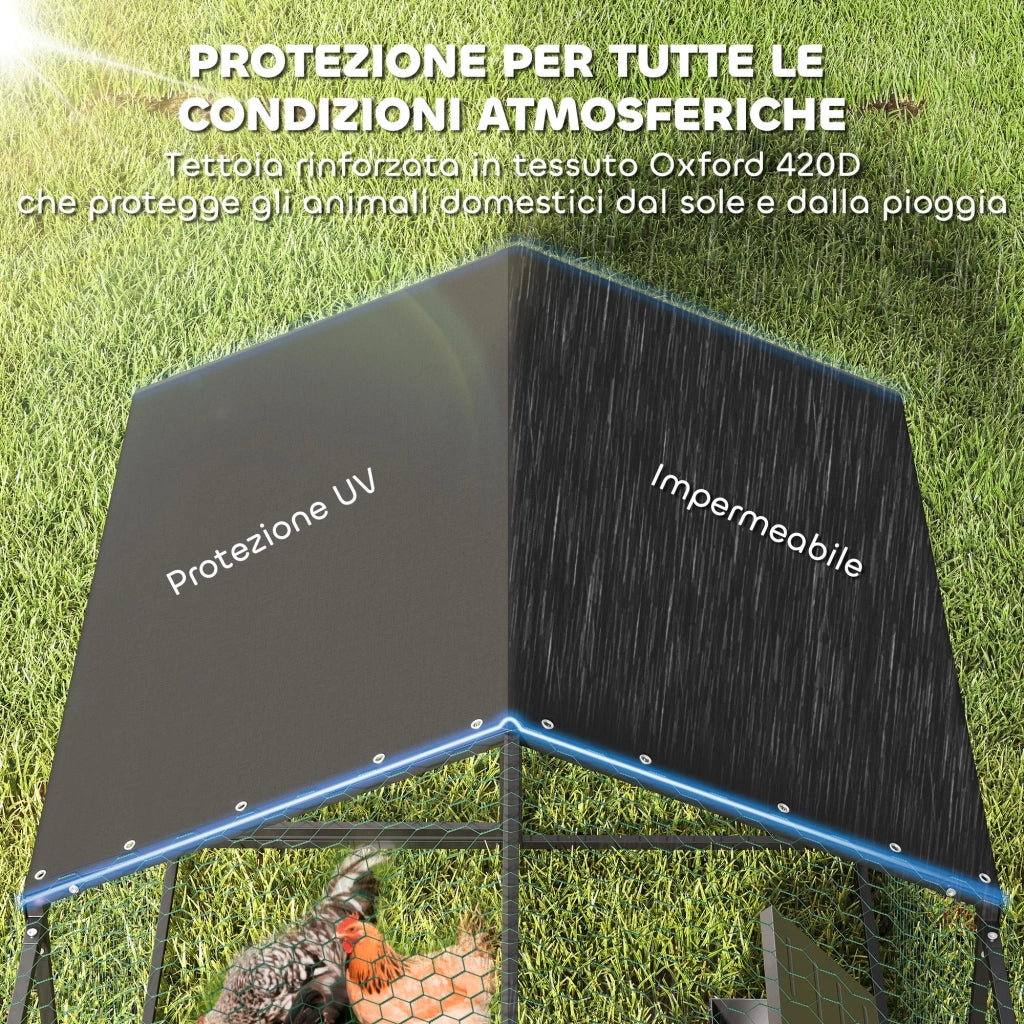Pollaio per Galline ¨C Minimal ¨C Acciaio Zincato 3x1x1m