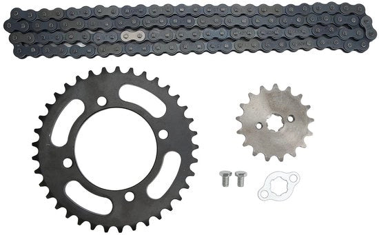Kit di cambio ingranaggi a catena 37T - 17T ingranaggio posteriore a catena 155mm - guaina universale - compatibile con motori a 17mm - trattato termicamente per maggiore resistenza - set di catena