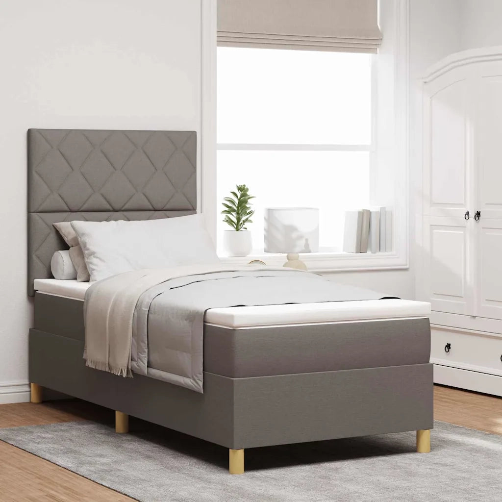Letto a Sorgente LED con materasso Talpa 90 x 200 cm Tessuto 3343149