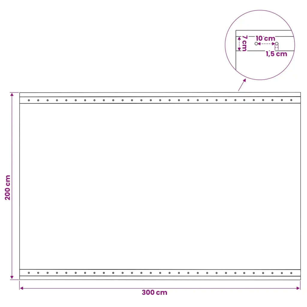 Telo con Occhielli 2 pz Verde 2 x 3 m 260 gsm PE 3429748