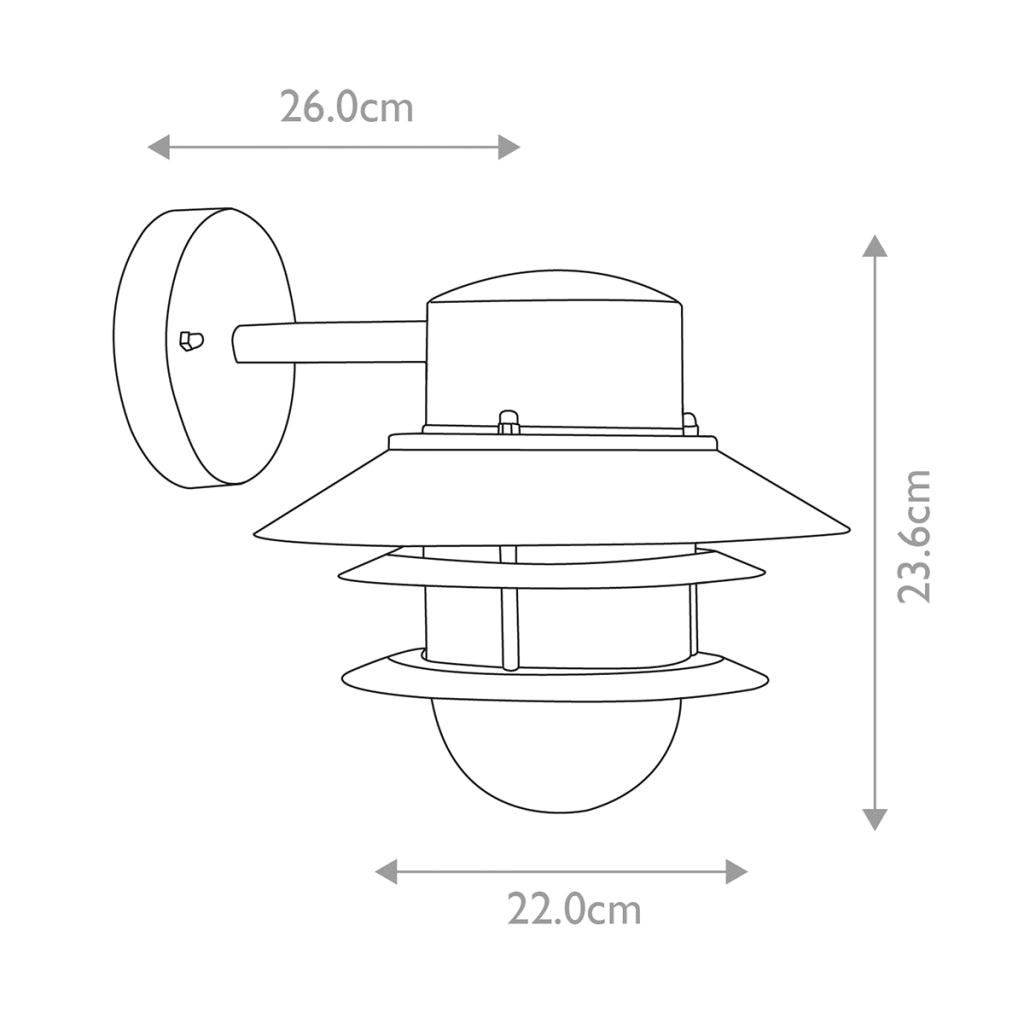 Applique esterno industriale E27 60W Copenhagen Elstead
