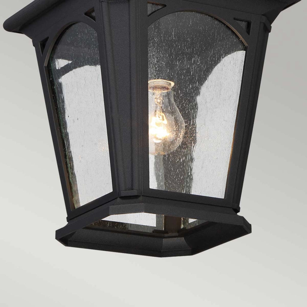 Lampada a sospensione esterna Quoizel Bedford nera E27