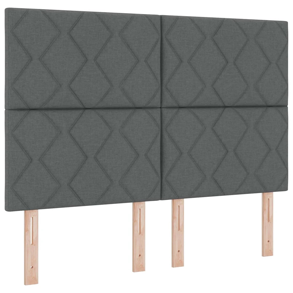 Letto a molle con materasso Grigio scuro 140 x 200 cm Tessuto 3339701