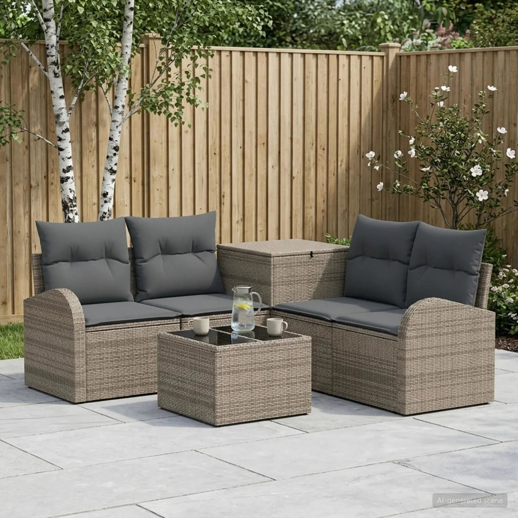 Set di divani 6 pz Grigio e Grigio Scuro 3447188