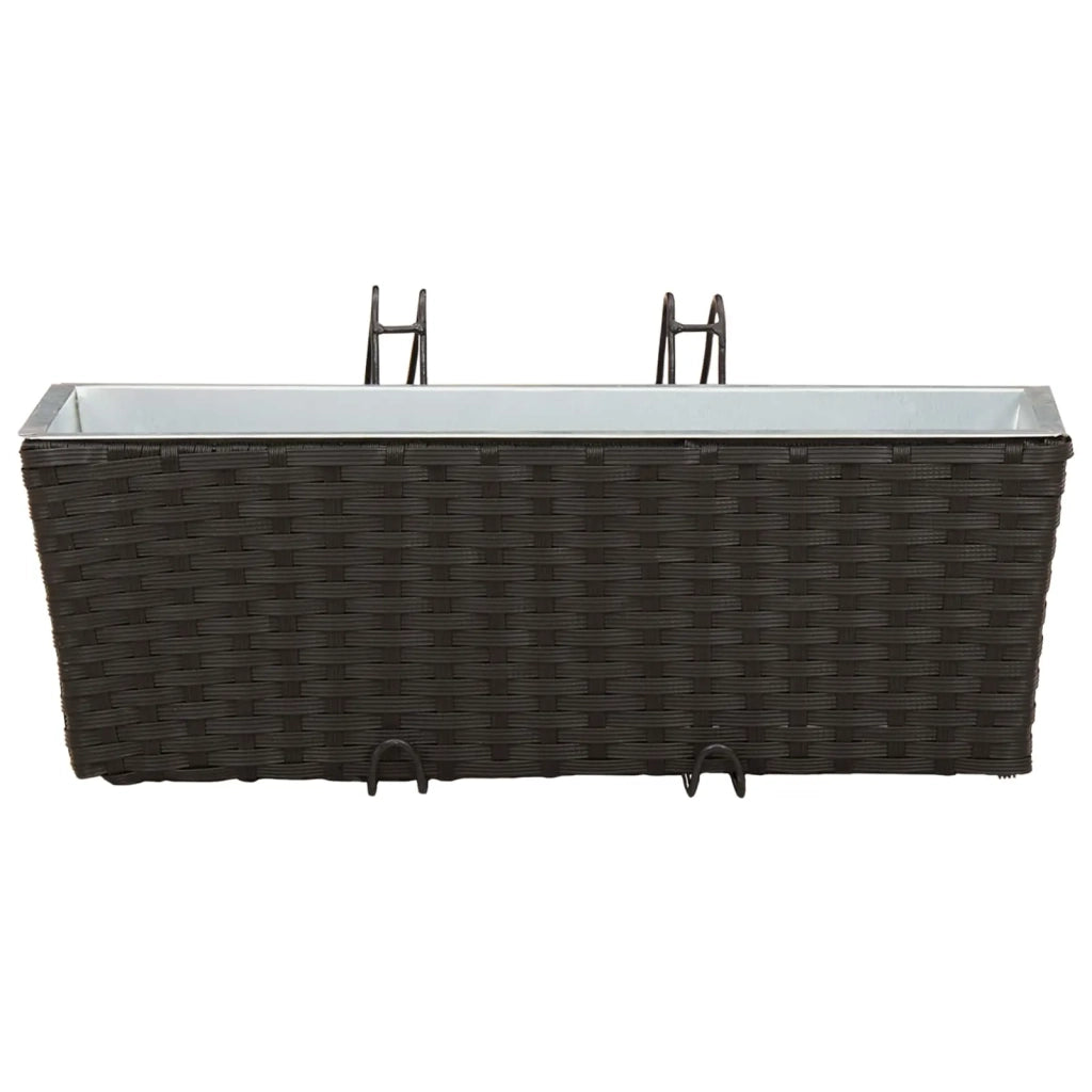 Ringhiera 2 pcs Nero 50 x 17 x 17 cm Metallo
