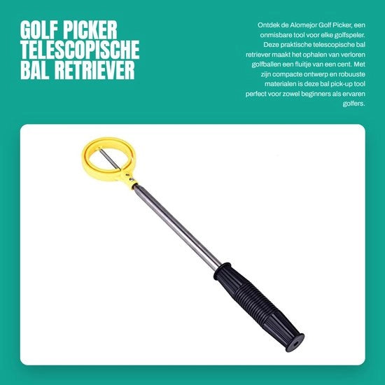 Raccoglitore di Fari da Golf Telescopico - Strumento di Raccolta Compacto - Raccoglitore di Fari da Golf - Accessorio da Golf - Leggero - Regolabile - Raccoglitore di Fari da Golf Telescopico