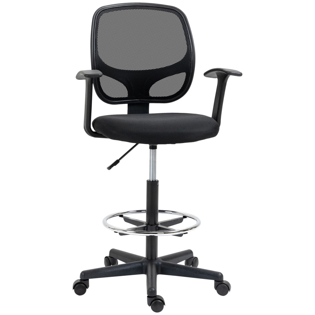 Sedia da ufficio ergonomica con rete ¨C Minimal ¨C nera 60x56x110-132cm