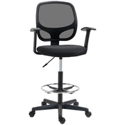 Sedia da ufficio ergonomica con rete ¨C Minimal ¨C nera 60x56x110-132cm