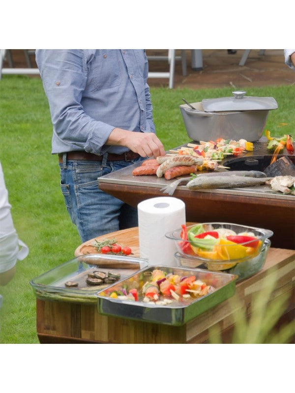 Braciere da giardino, Barbecue con griglia in acciaio - G1 Basic corten