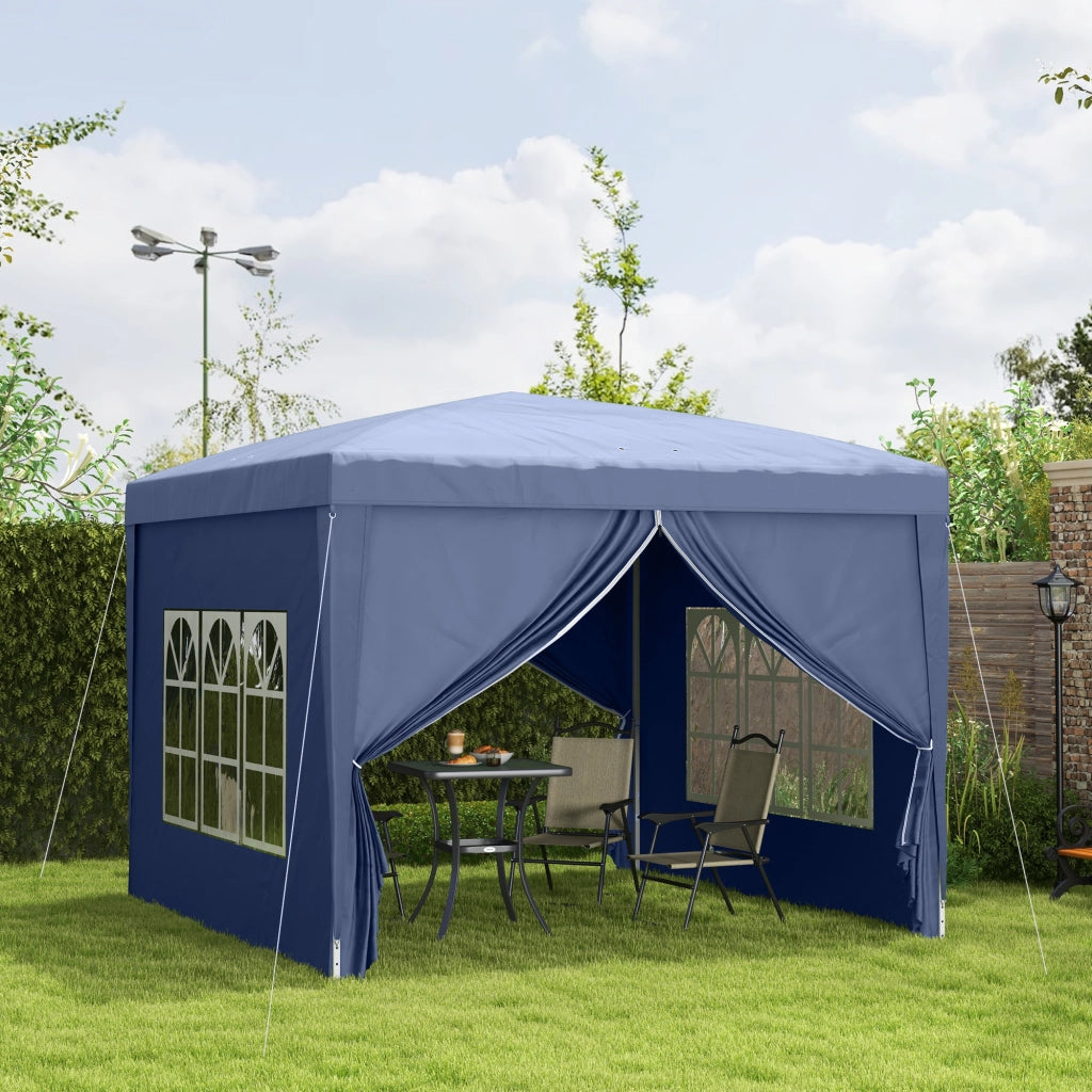 Carpa da Giardino Pieghevole 3x3 m ¨C zephmum ¨C Blu